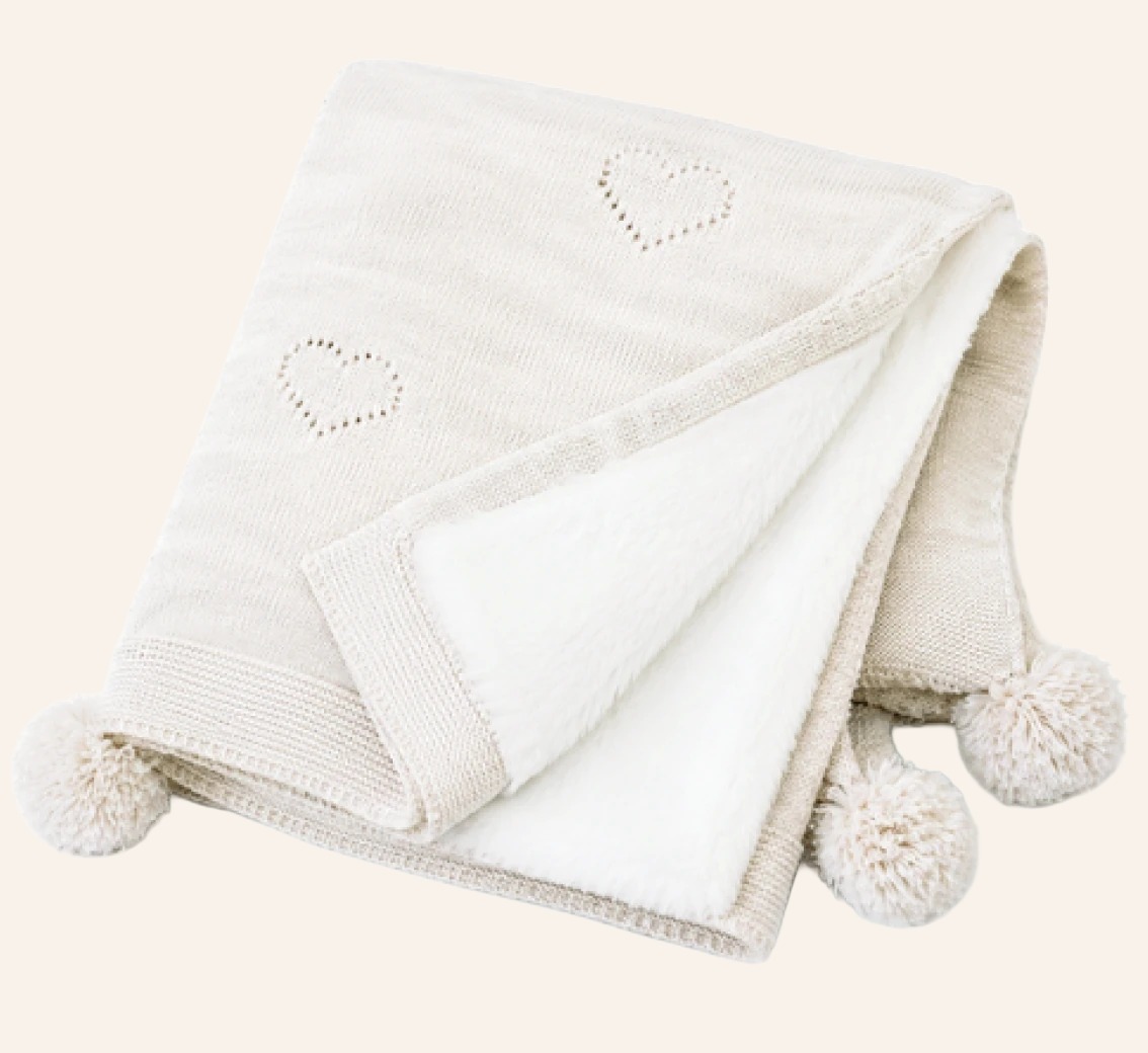 Cobija Corazón con flannel